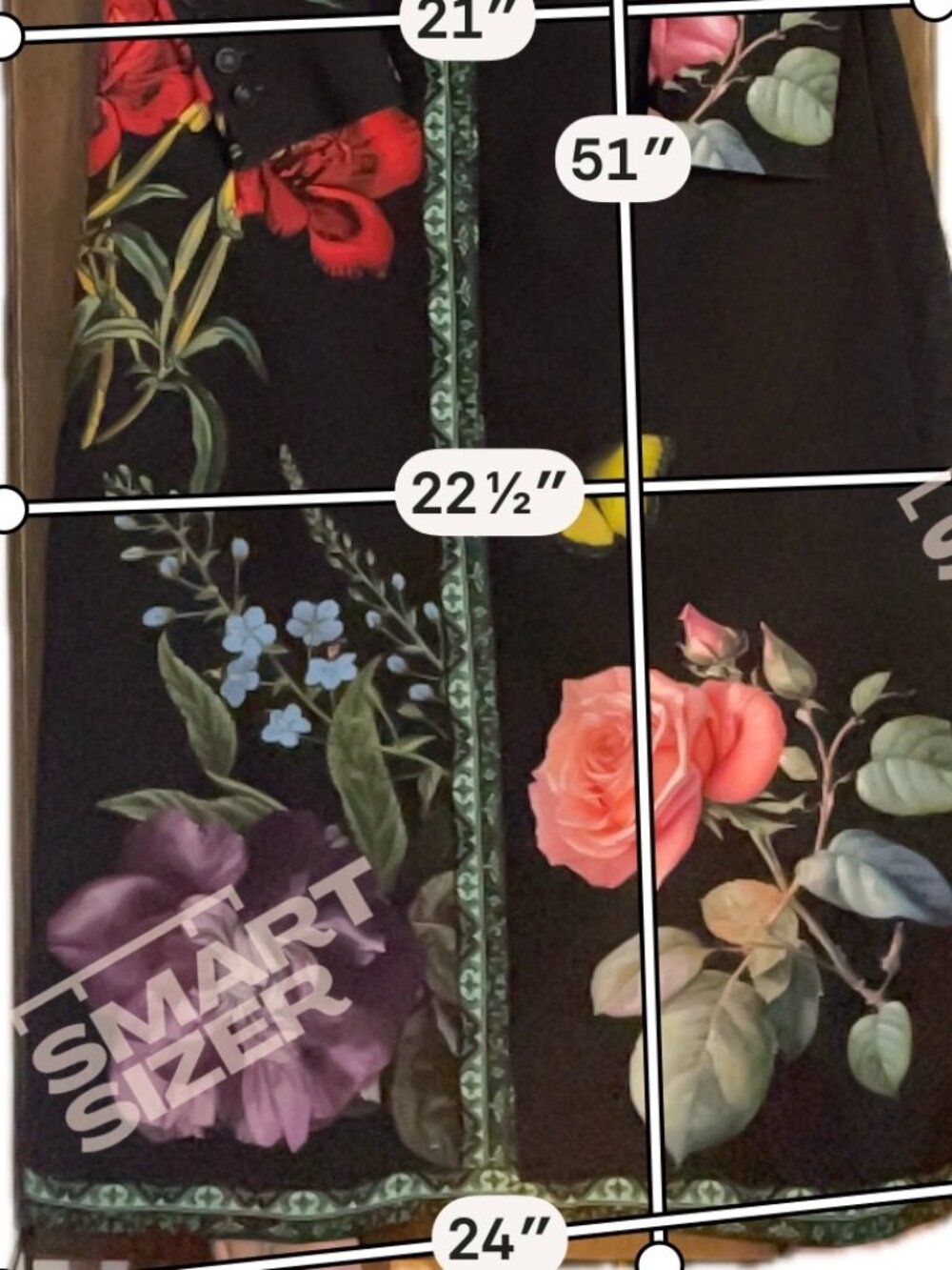 NWT Alice + Olivia Bret Black Red Floral Fitted Long Blazer Maxi Coat Size XS - Picture 12 of 12